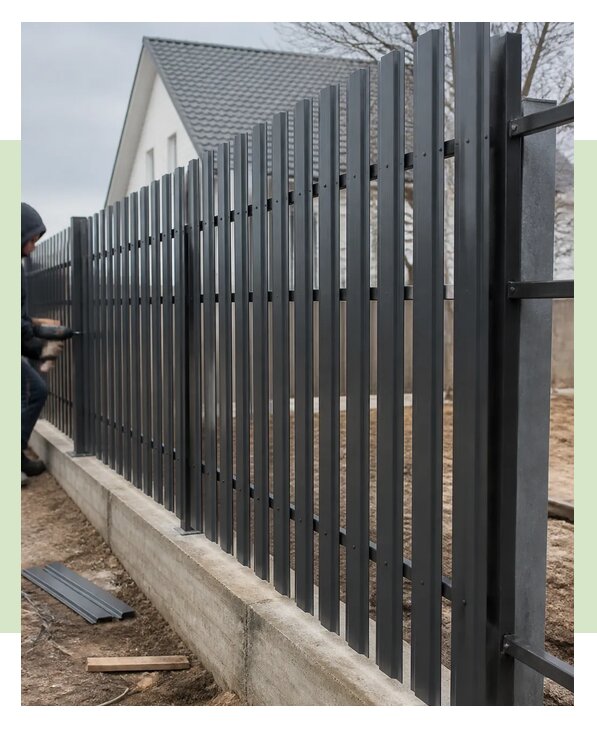 Металлический штакетник с установкой под ключ в Чайковском